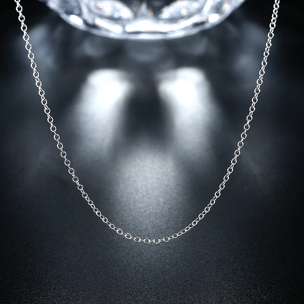 10pcs/lot Promotion! wholesale 925 sterling silver necklace, silver fine jewelry Rolo Chain 1mm Necklace 16 18 20 22 24