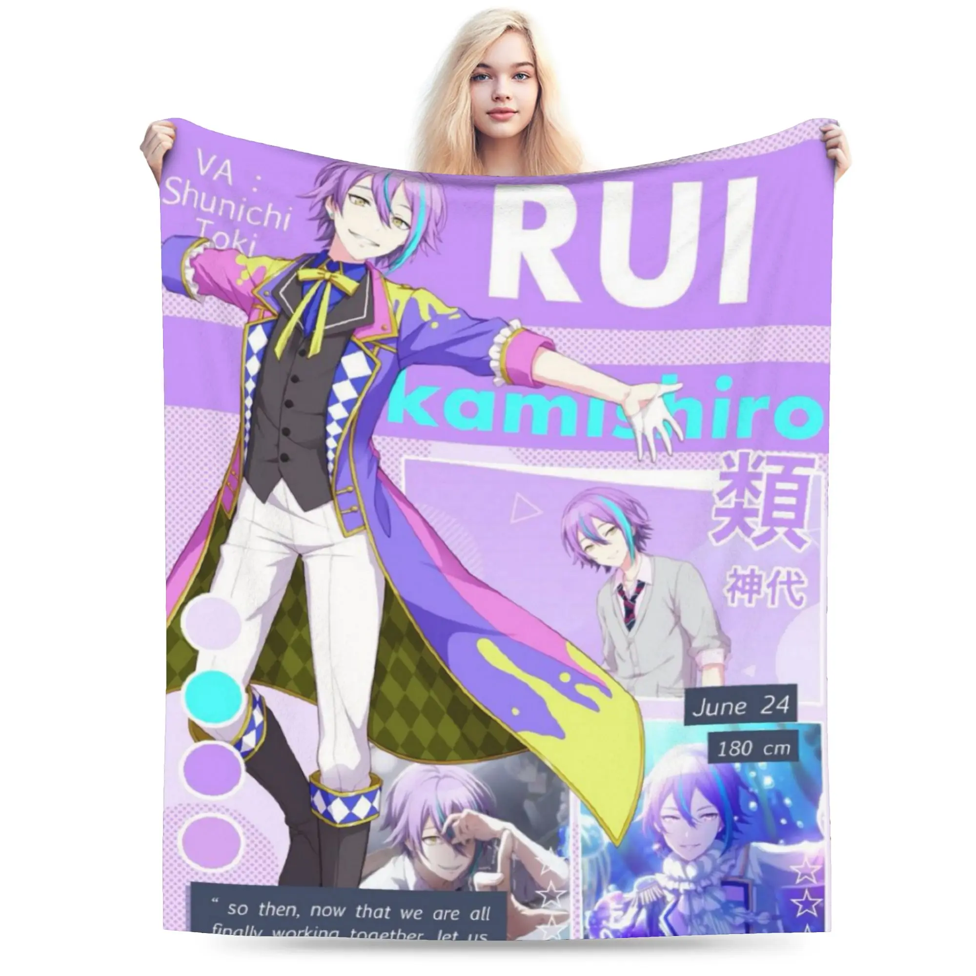 Rui Kamishiro Blanket Ultra Soft Wonderlands x Showtime Throw Blankets for Sofa 50x60 Inch Multi-size Bedspreads