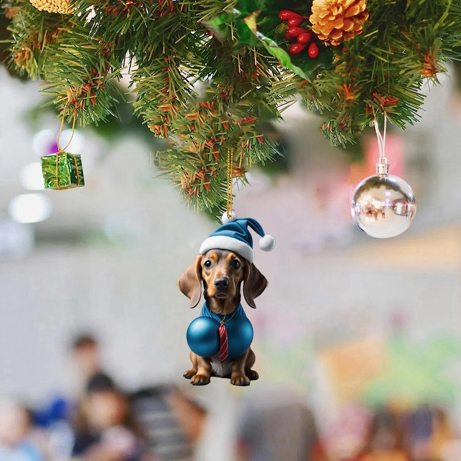 Cute Doggy Ornament Christmas Tree Decoration Car Home Hanging Pendant Home Decoration Xmas New Year Party Decor Gift