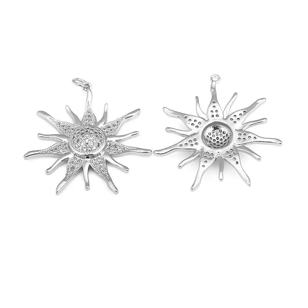 18K Gold Color Brass Zircon Sun Charms Pendants High Quality Necklace Earrings Diy Jewelry Accessories Rosediy official-website