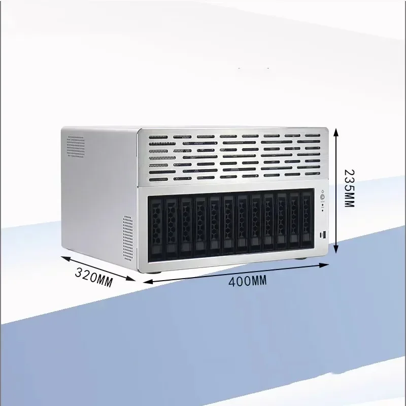 New Upgrade The Nas Series 12-disk Server Hot-swappable Chassis Supports ATX Motherboard Network Data Storage Industrial Control