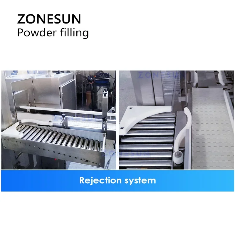 ZONESUN Riempitrice automatica per pesatura di polvere Riempitrice a doppio coclea Spezie Caffè Proteine Alimenti Attrezzature per imballaggio cosmetico ZS-FM6A