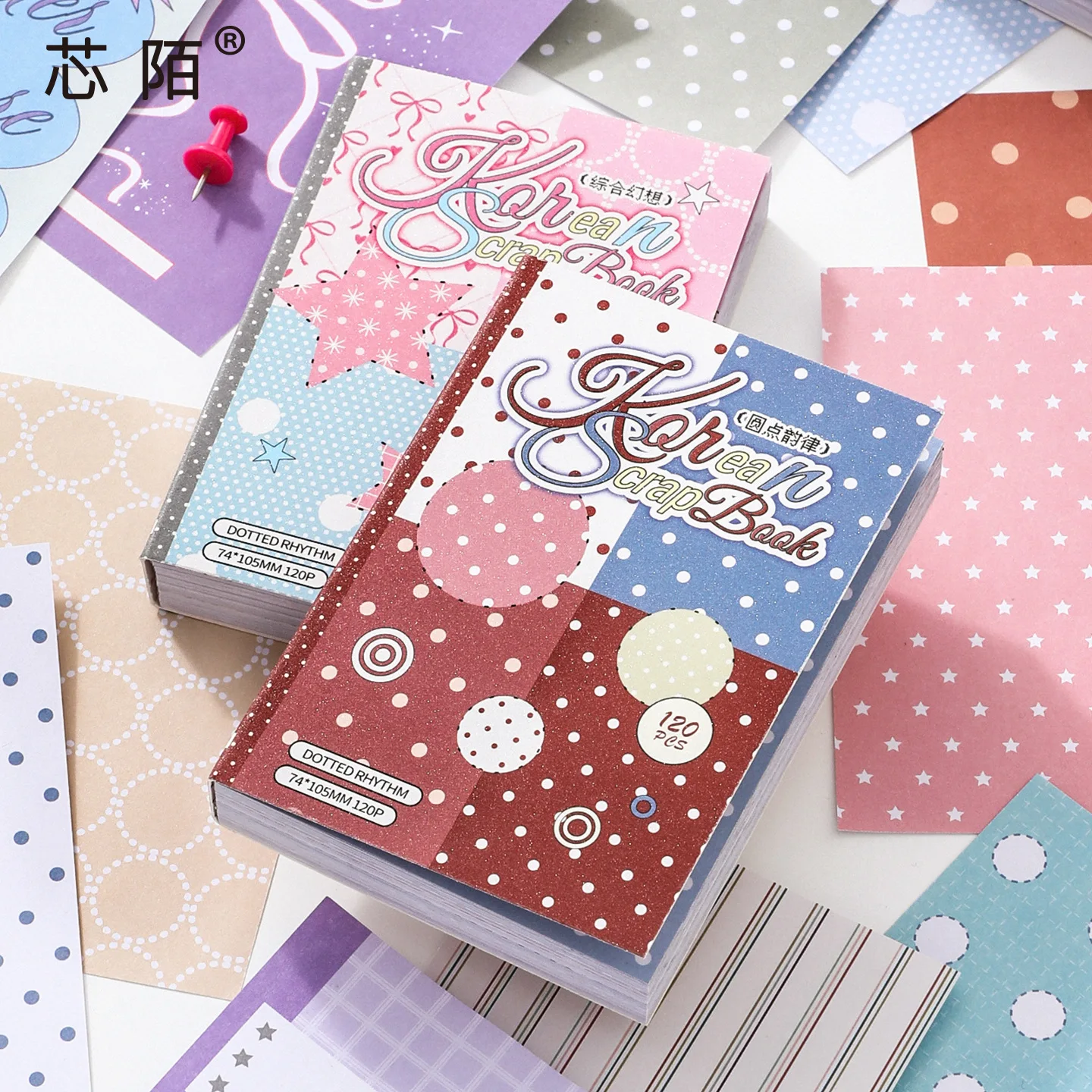 Korean M5 Material Book Simple Inspoint Hand Tent Pain Bag DIY Base Decorative Collage Material Paper Custom Stickers Stickers