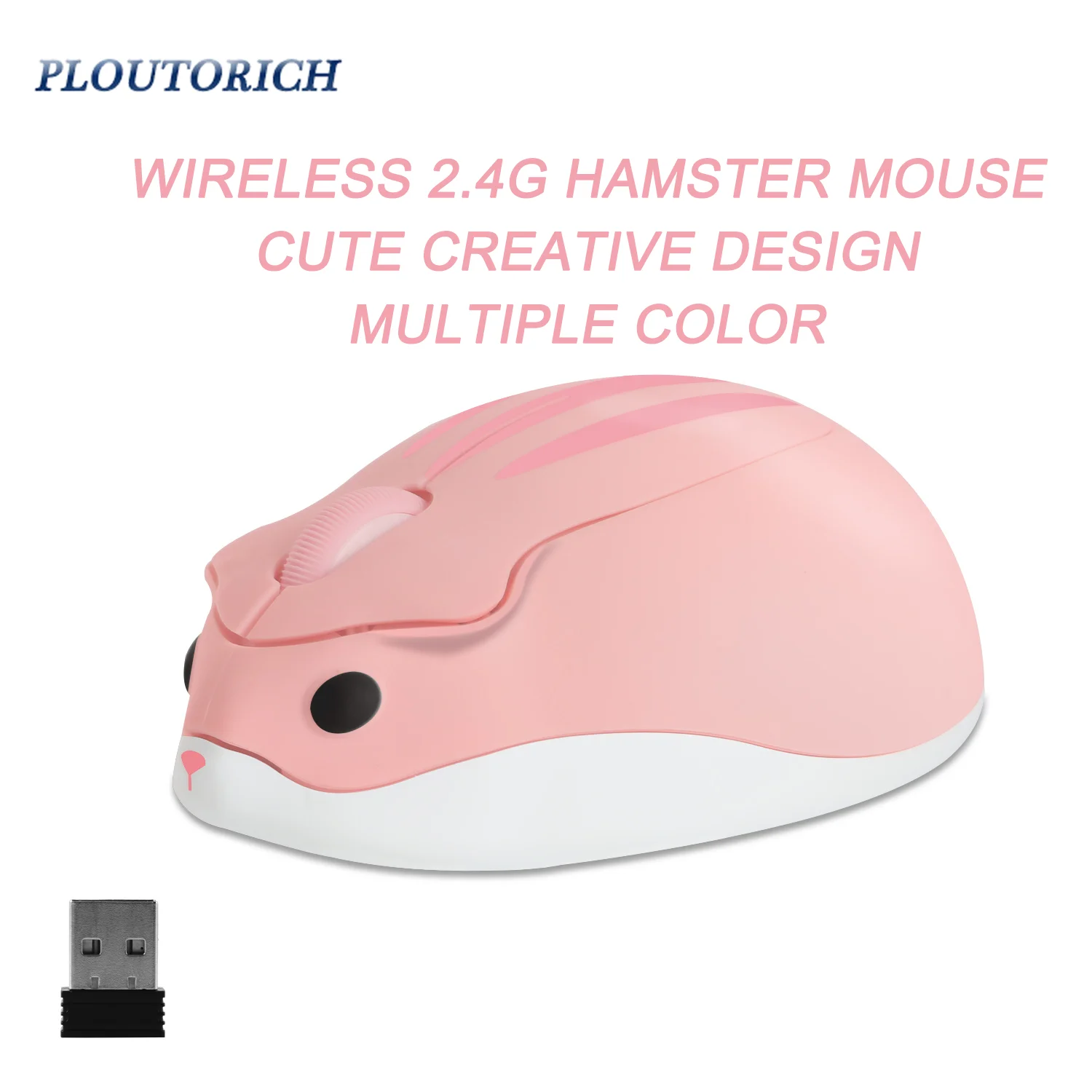 

Wireless 2.4G Cute Hamster Mouse Light Weight Long Battery Life Mini Portable Mause Plug And Play Office Use For Girl Or Kids