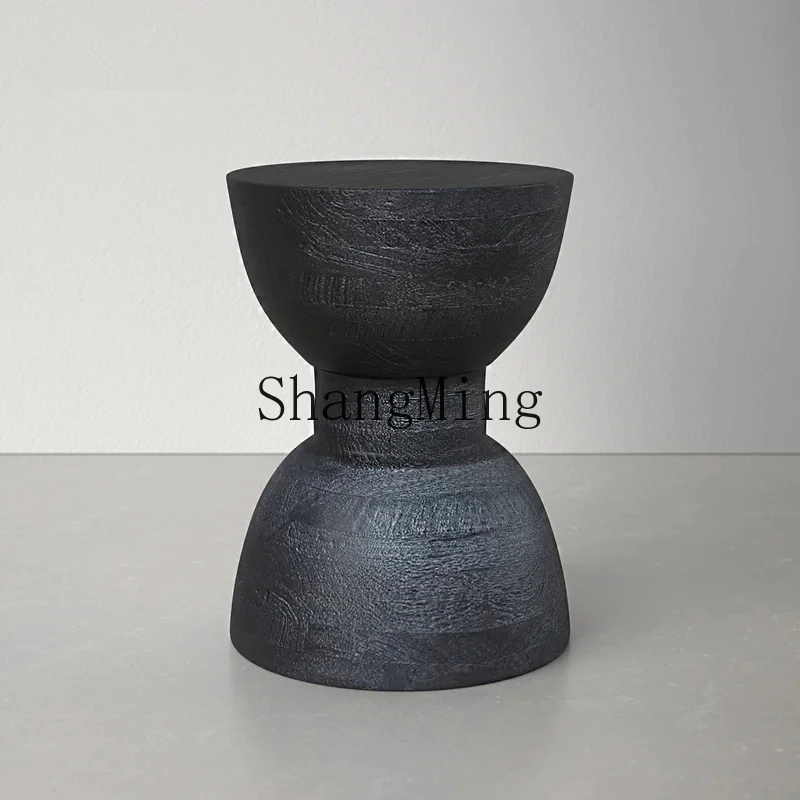 FGgood-looking  solid wood wabi-sabi wind round edge few household living room simple creative sofa  table