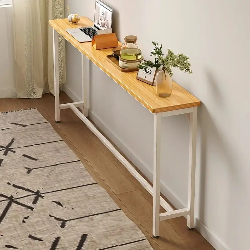 Estante de partición larga multifuncional para sala de estar, mesa de almacenamiento trasera para cama, espacio para sofá, mesa lateral estrecha, muebles que ahorran espacio