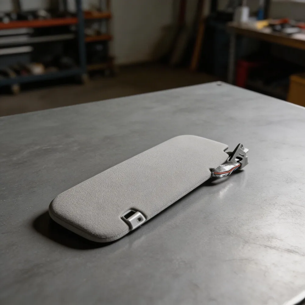 

For Tesla Model 3 2024 2025 Sun Visor Vanity Mirror Interior Replacement Part OE 1490405 1490406 Gray Fabric Plastic Upgrade