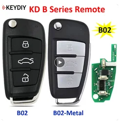 KEYDIY B02 B02-Metal 3 przycisk z serii B KD inteligentny klucz samochodowy do pilota w stylu Audi A6L do KD900 KD900 + URG200 KD-X2 Mini KD