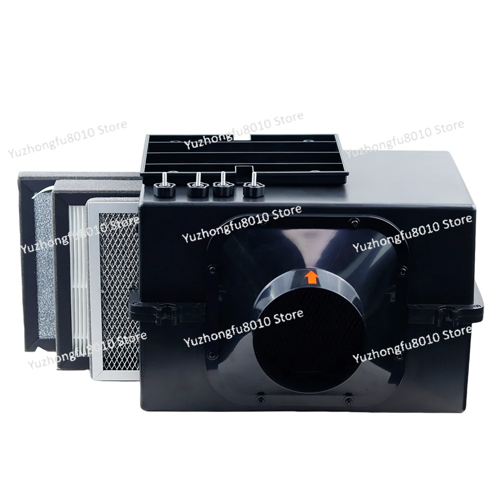 Fresh air intake with pre filter and filter inline filter box HVAC system heating and cooling ventilation