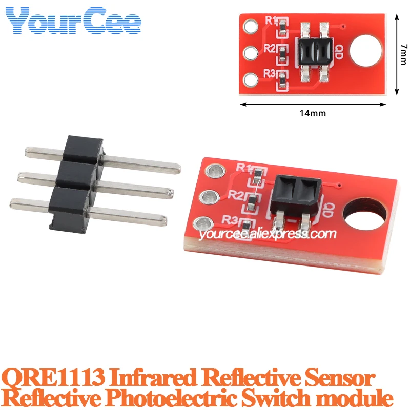 10 pces/1pc tcrt5000 ir sensor de refletância infravermelha módulo de prevenção de obstáculos sensor de rastreamento módulo qre1113 sensor