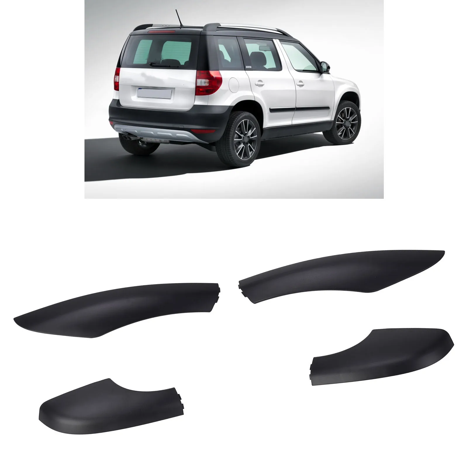 Roof Rail Rack Cover End  Easy Installation Roof Luggage Cargo Rack Rail Cover  for  SUV 2009 To 2018