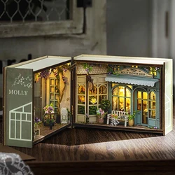 Mini Doll House Kit Assembly Building Model Kit 3D Puzzle Small Room Toys Home With Furniture Lighting Wooden Crafts Dollhouse