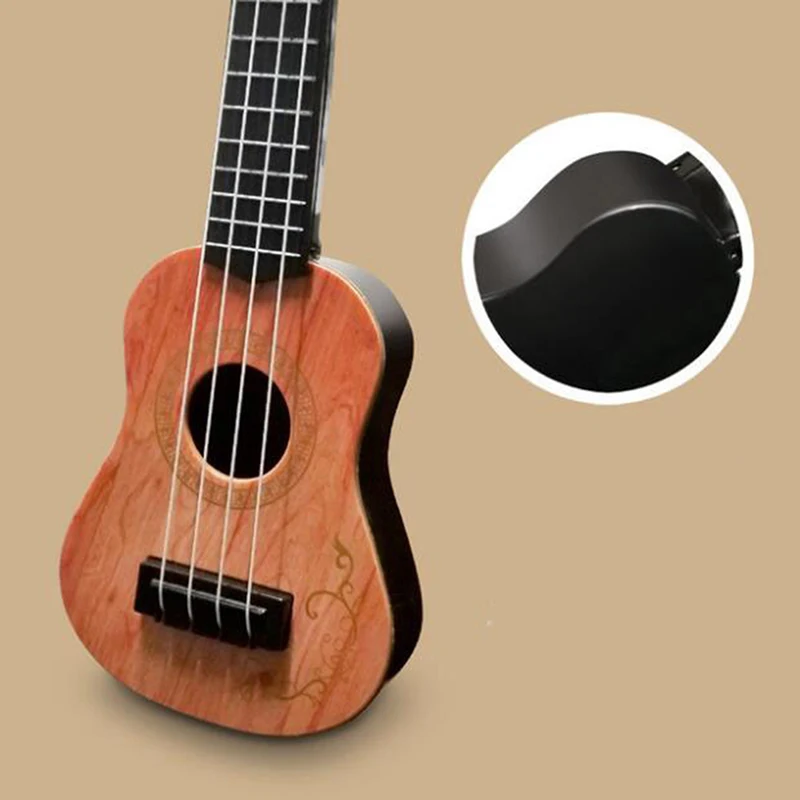 1 szt. Mini gitara 4 struny gitara klasyczna zabawka instrumenty muzyczne dla dzieci dzieci początkujący wczesna edukacja mała gitara