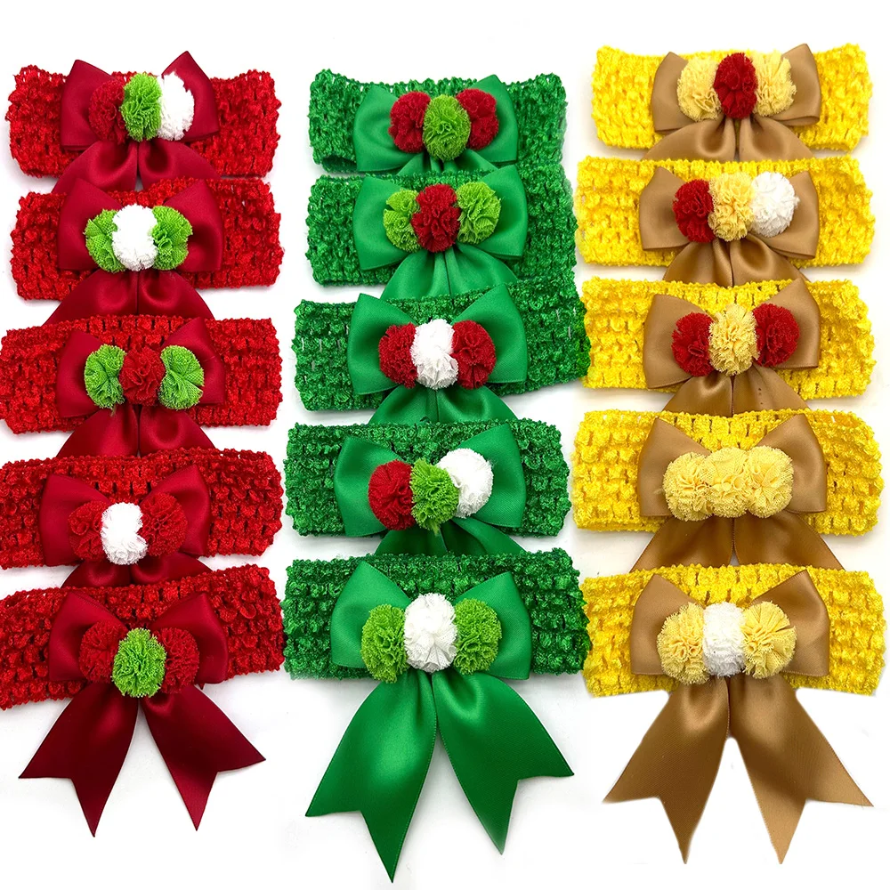 30/50 Stück Neue Weihnachts-Hundeschleifen aus Netzstoff mit Pompons, Krawatten für kleine und mittelgroße Hunde, Haustierzubehör, Hundeschleifen – Detail 9
