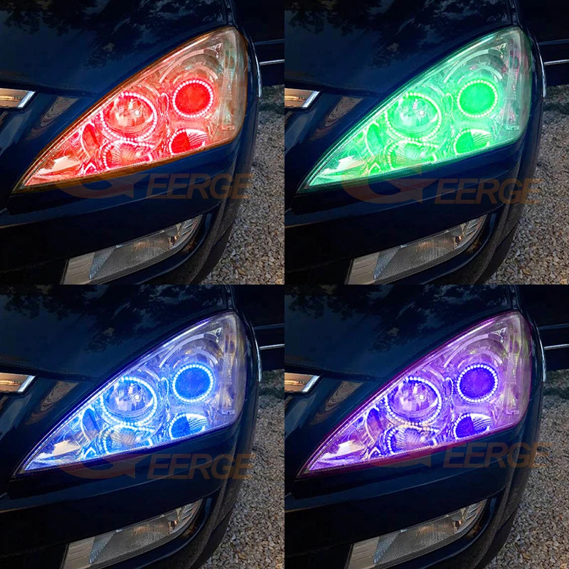 For Ssangyong Kyron 2005-2014 RF Remote Bluetooth-Compatible APP Multi-Color Ultra Bright RGB LED Angel Eyes Kit Halo Rings