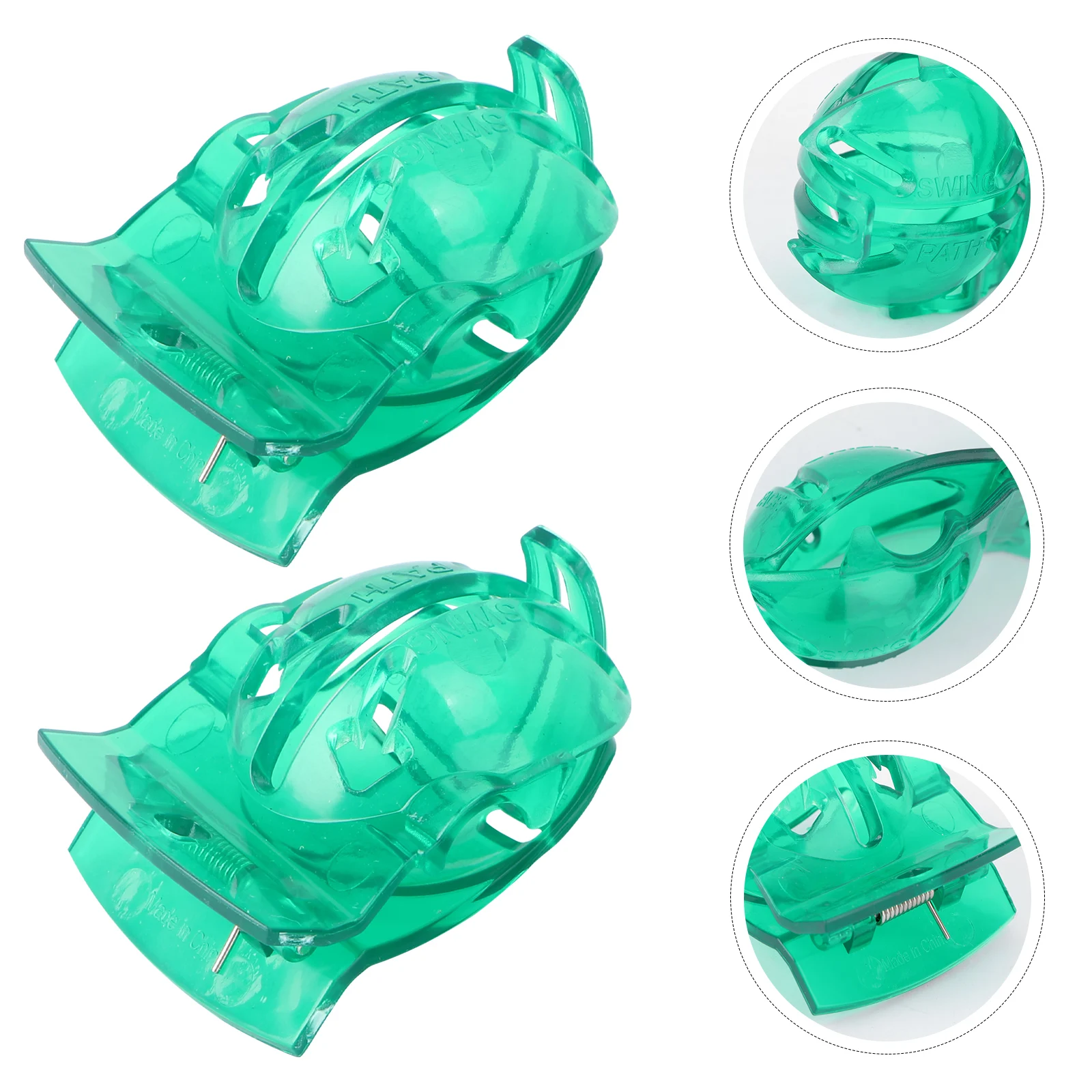 

2pcs Golf Ball Line Liner Marking Alignment Tool Durable Easy Use Stencil Green Color Long Lasting Front Back Identification