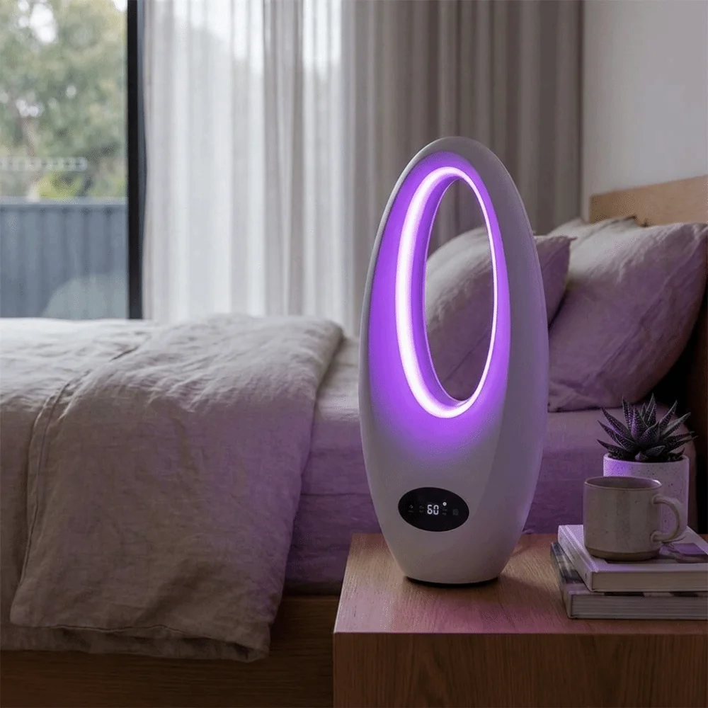 Bladeless Design Vertical Bladeless Fan Sleek Structure Smooth Airflow Standing Fan Stable Design Soft Airflow Power Saving Fan