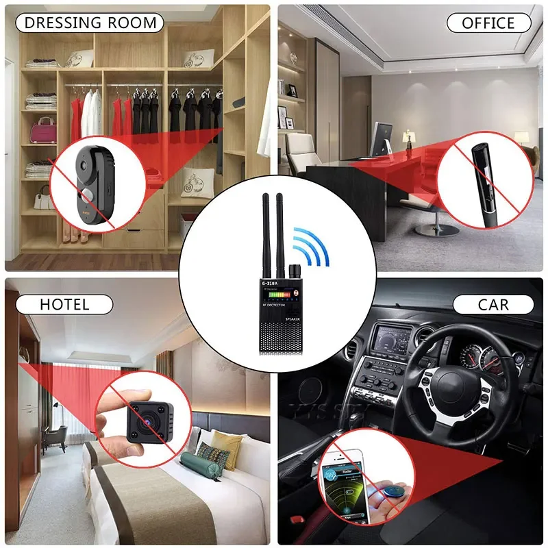 Anti Spy Hidden Camera Detector RF Signal GPS Detection Secret Kamera Espia Equipments Finder Hotel Security Protection Devices
