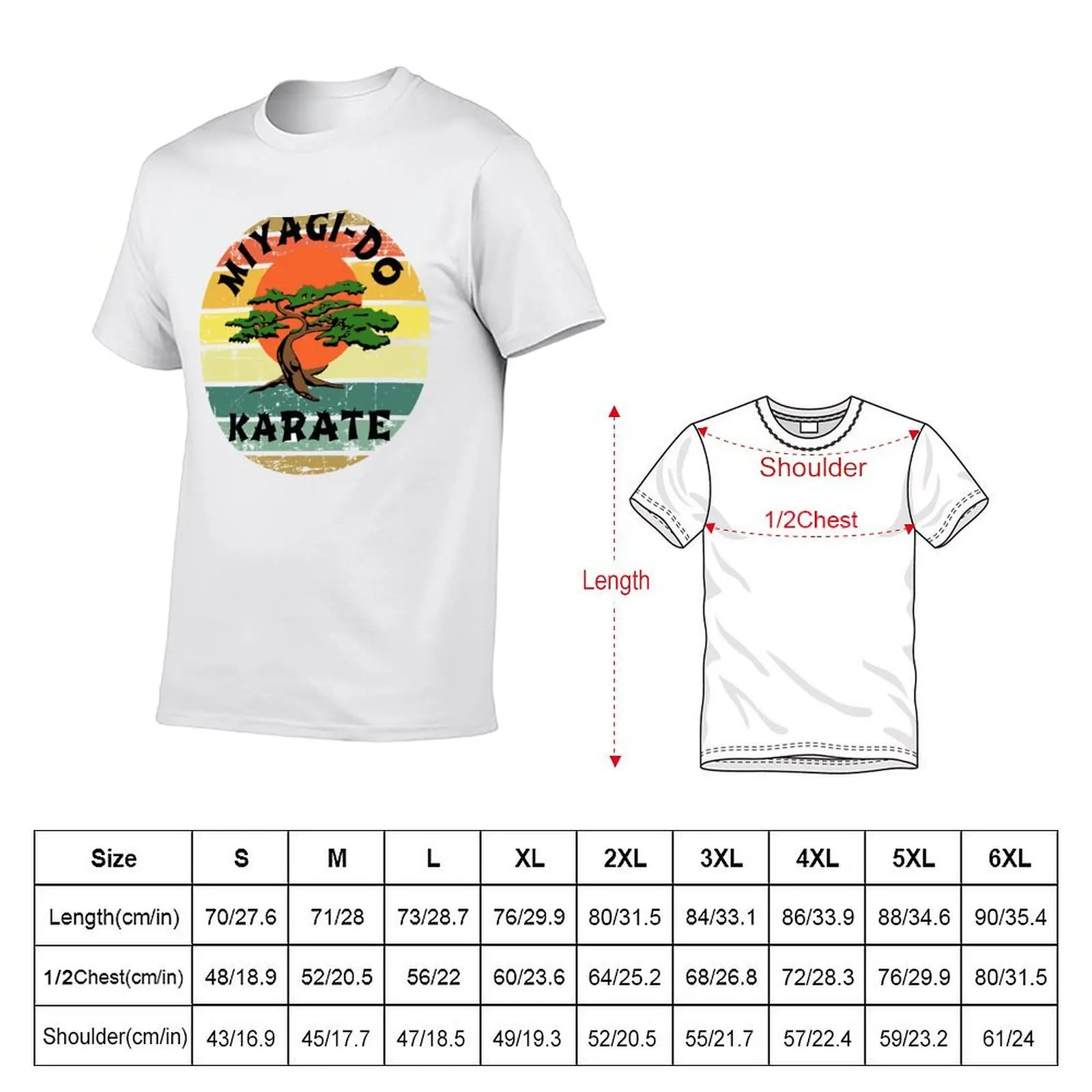 Miyagi-Do Karate Vintage Sunset T-Shirt new edition vintage clothes outfits for men