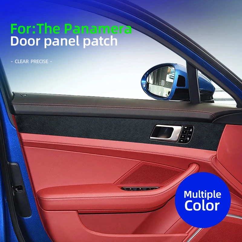 4Pcs Alcantara Suede For Panamera 971 2018 2019 2020 2021 2022 2023 2024 Car Door Panel Stickers Modifications Accessories