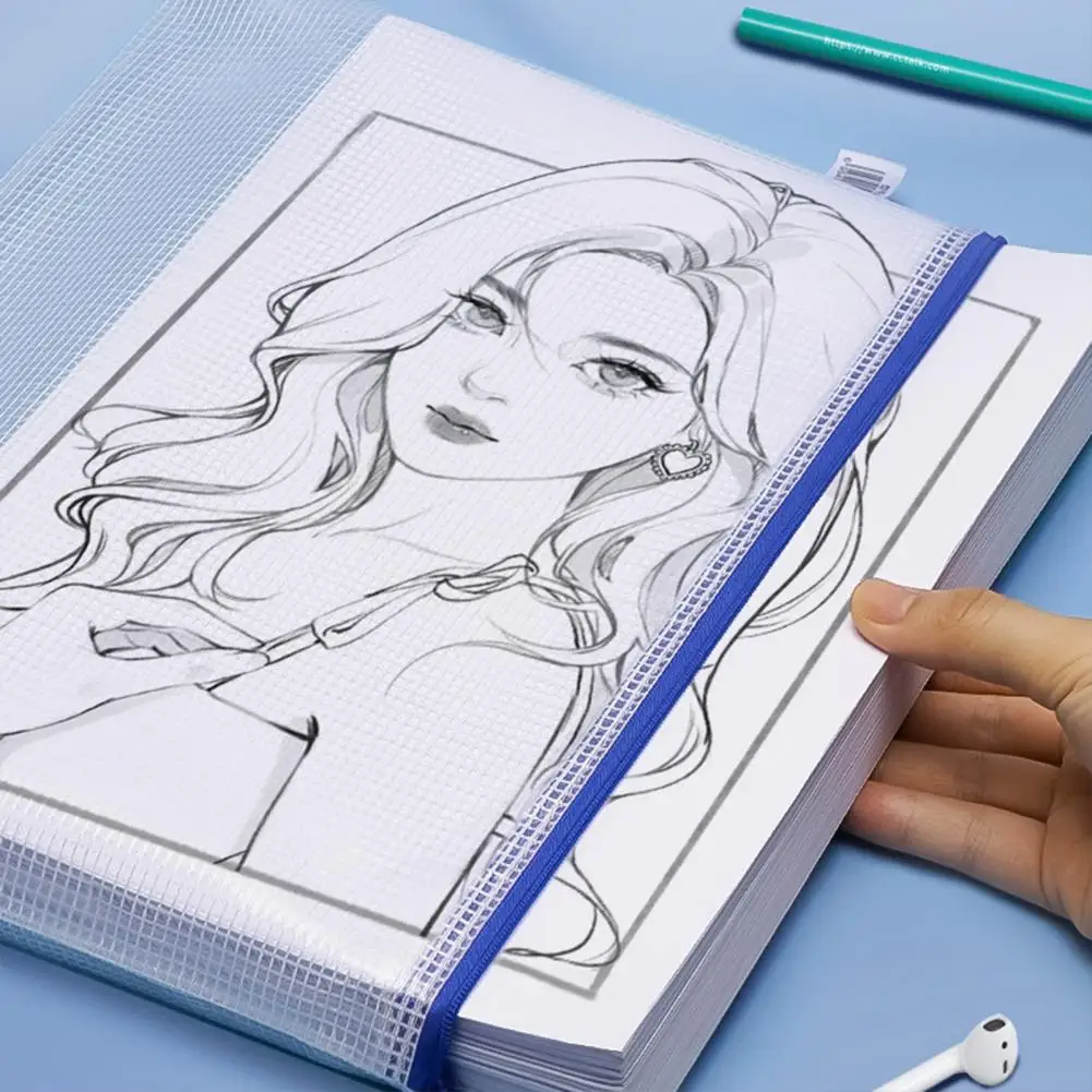 Schmuck Veranstalter lebendige Farbe wasserdichte Datei Taschen mit Netz taschen Griff Seil für a4 a5 Dokumente für Hinweis für die Organisation