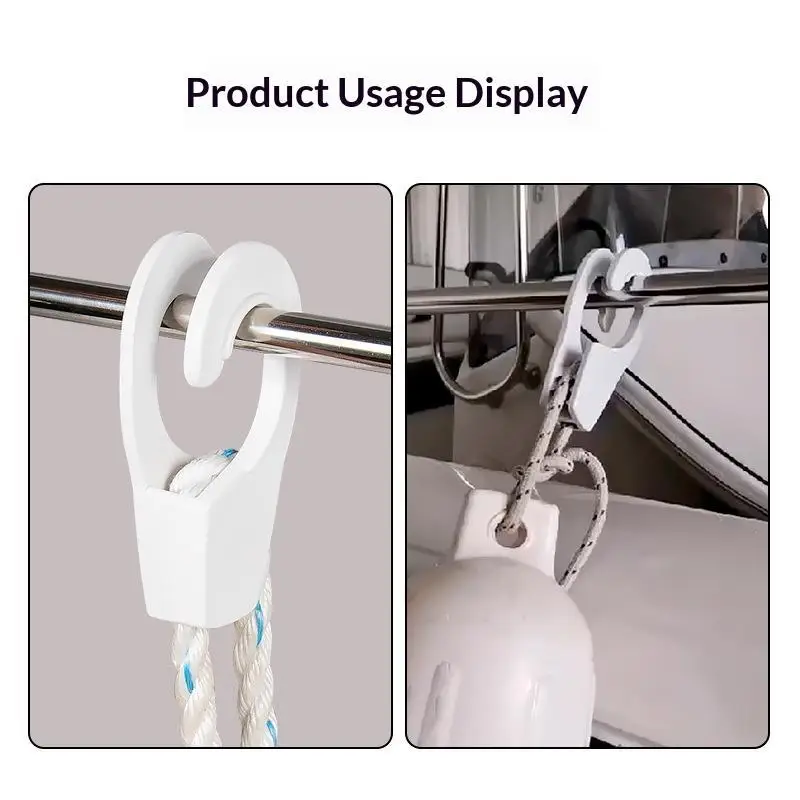 Quick Adjustable Boat Rail Fenders Hanger 25MM Anti-Collision Mudguard Hook for Yacht Cruising
