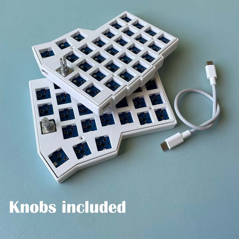 Borne Corne 4 × 6 تخطيط 2Knobs سبليت لوحة المفاتيح VIAL58 بيئة العمل لوحة المفاتيح الميكانيكية الساخنة QMK قارورة السلكية لوحة المفاتيح المخصصة للألعاب #4