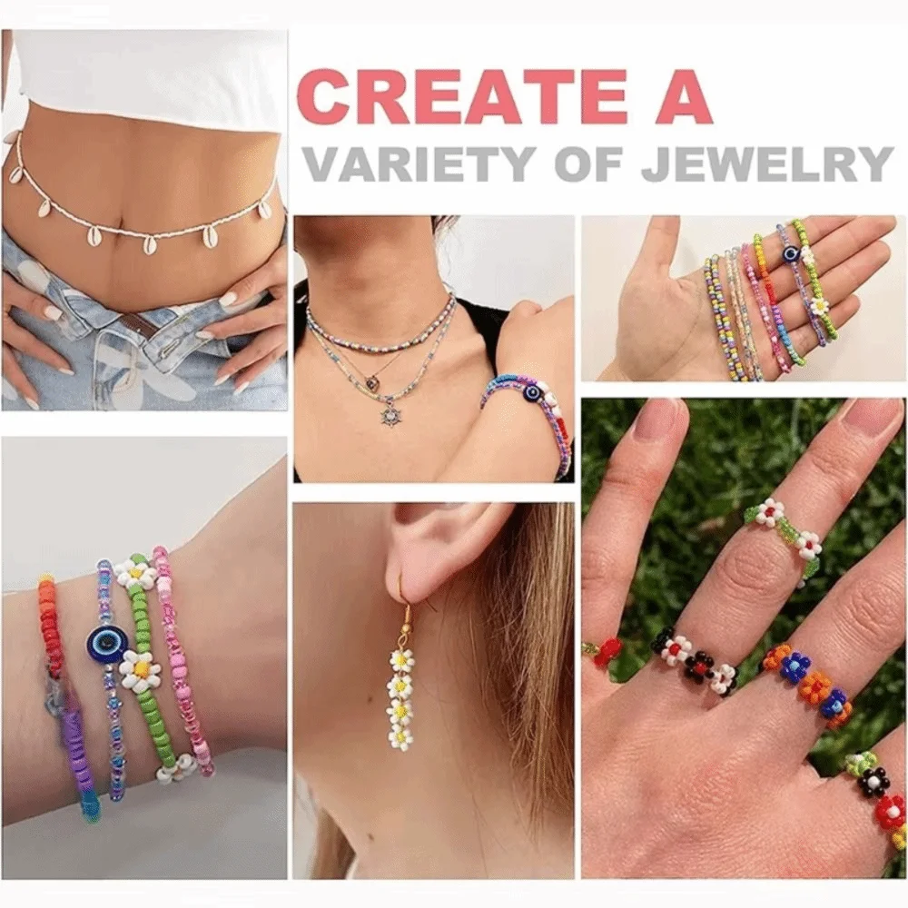 NUOVE perline per creazione di gioielli di dimensioni da 3 mm, colore caramella, set di perline per semi fai da te, creazione di perline di forma regolare