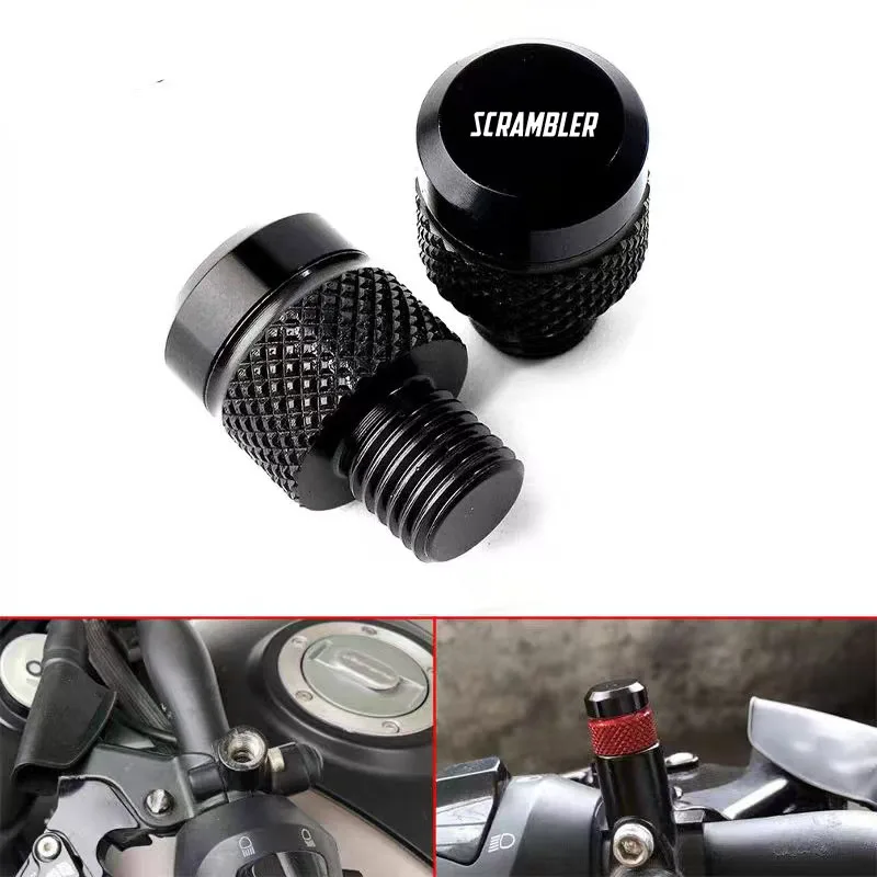 

For Ducati Scrambler 800 1100 ICON 800 Desert Sled 2017-2022 2021 Motorcycle M10 aluminum mirror hole plug screw bolt