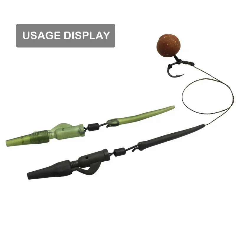 40PCS Carp Fishing Accessories Lead Clip Quick Change Swivel Tail Rubber Anti Tangle Sleeves for Carp Rigs Coarse Fishing Tackle