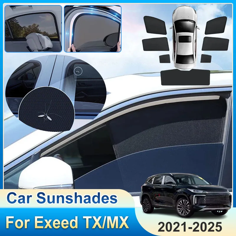 

Для Exeed TX 2023 и MX 2021-2025: Аксессуары для автомобиля – шторки на окна и лобовое стекло, защита от УФ-лучей, магнитные солнцезащитные козырьки, автомобильные аксессуары