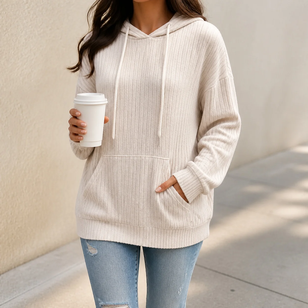Winter Clothing Types - Pakaian Musim Dingin Wanita, Hoodie Lengan