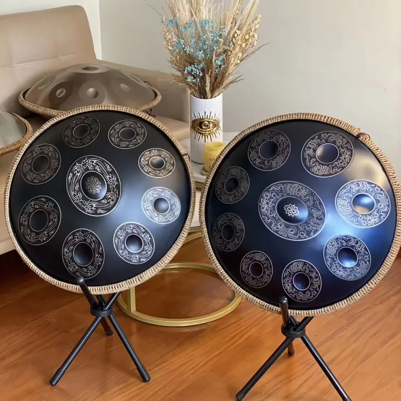 New design professional grade music 432 440 Hz steel tongue drum hand crank hand crank disc drum