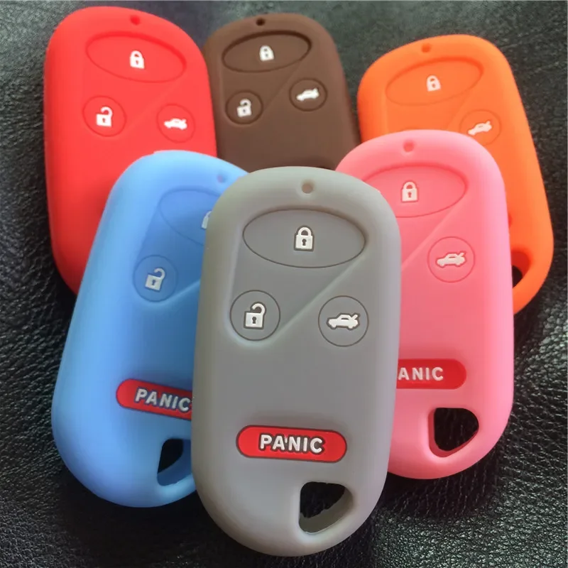 Silicone car key cover case For Honda CRV S2000 Insight Prelude 4 Button car key