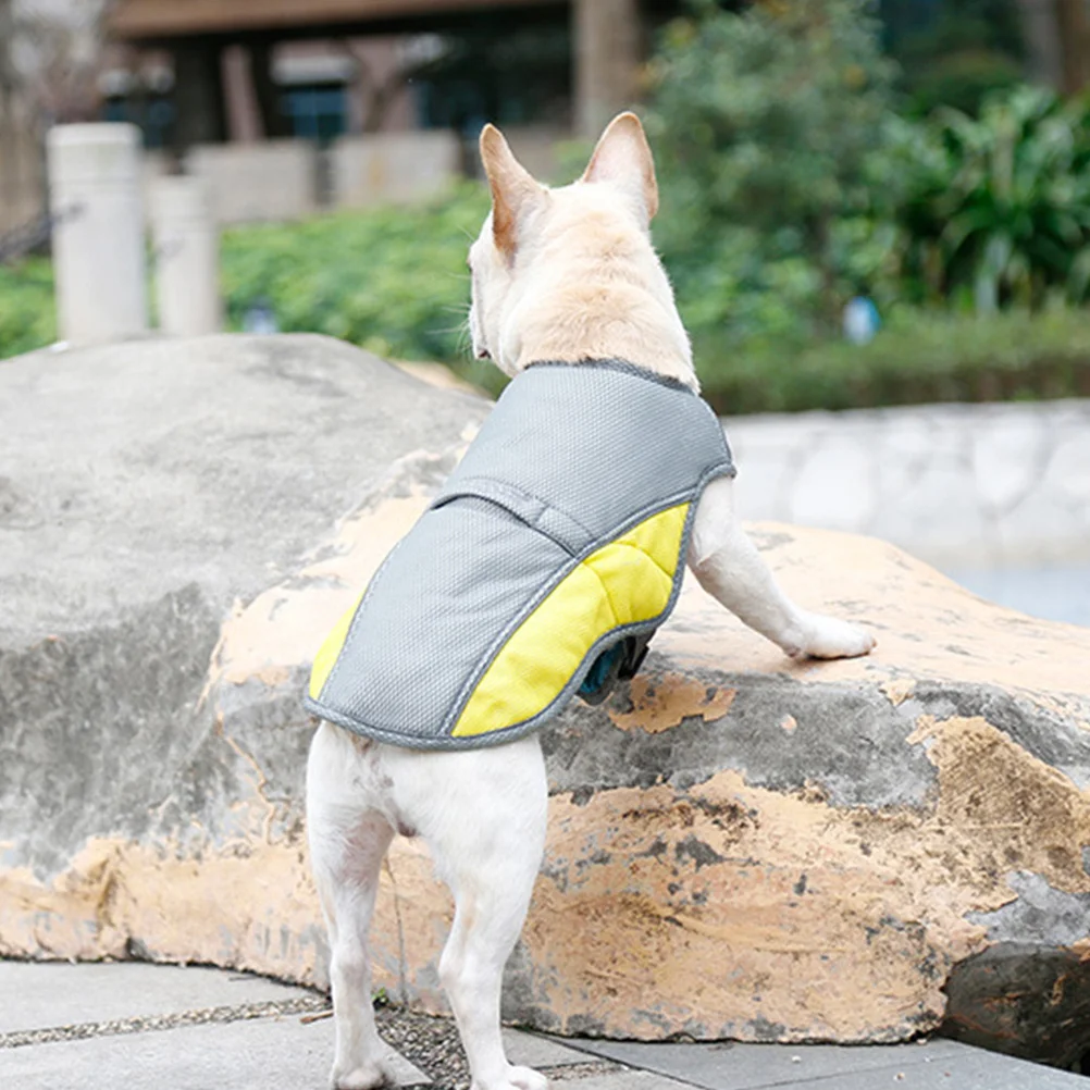 

1pc Pet Vest Summer Breathable Double-Layer Mesh Natural Cotton Filled Evaporative Cooling Fabric Reflective