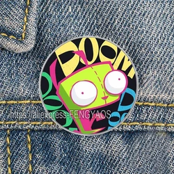 Cartoon Invader Zim Odznaka Broszka Przypinka Akcesoria Do Ubrań Plecak Dekoracja Prezent