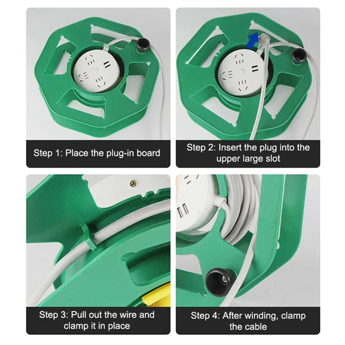 618 Mega Sale Portable Plastic Cable Winding Reel - Wire Storage Reel with Closing Line Disk Rolling Wrap 34m of 10mm Thread