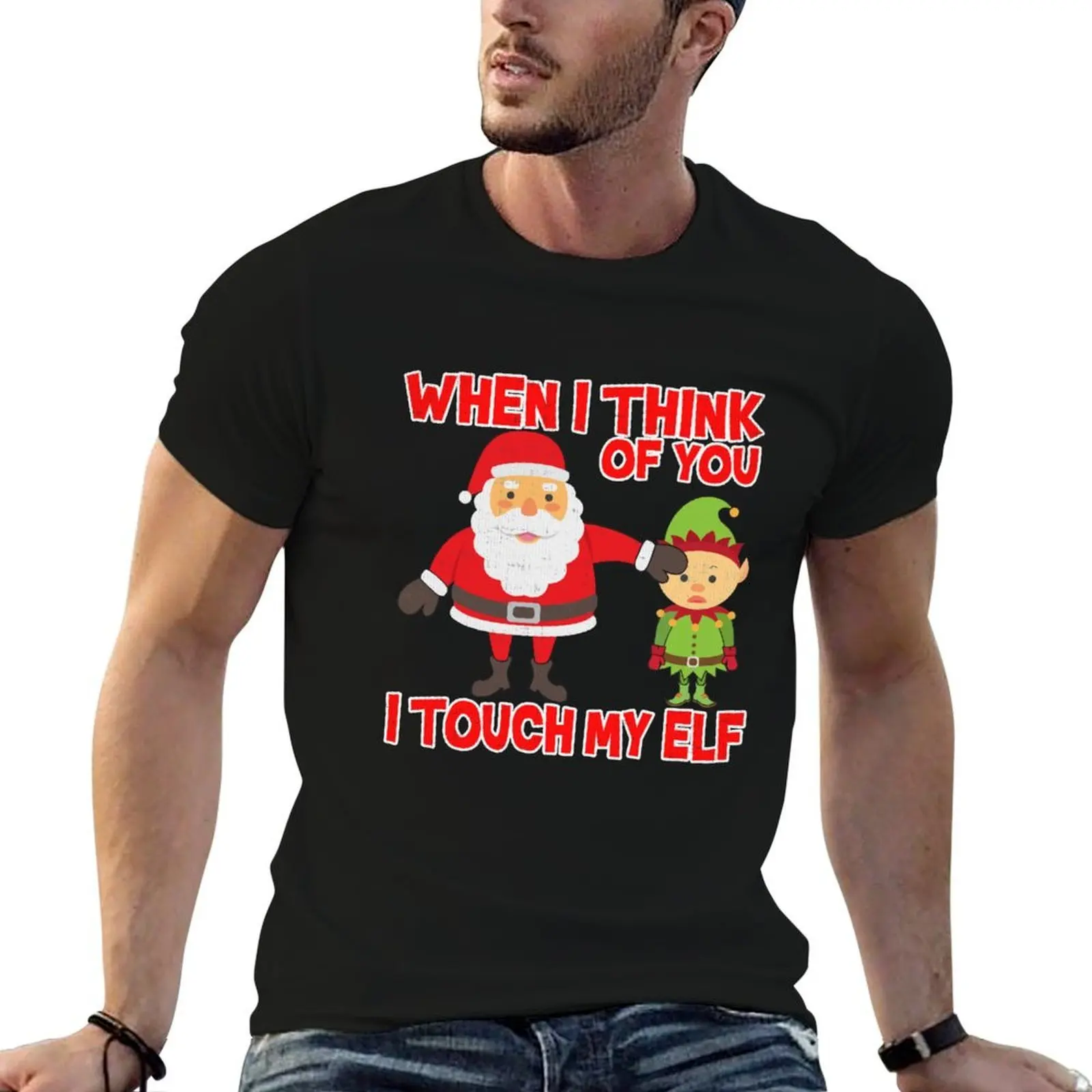 

Touch my elf Christmas Fun and Naughty T-Shirt g man t shirts for men t shirts for man pack white man t shirts for men T-Shirt