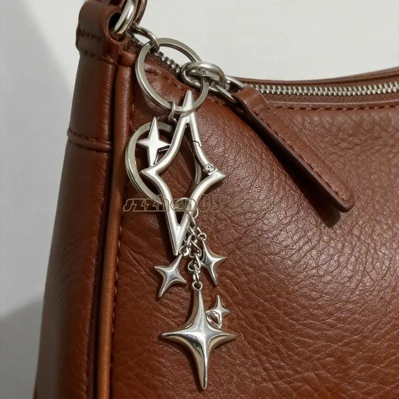 367C Unique Star Zinc Alloy Carabiner Keychain Outdoor Mountaineering Car Ring with Spring Clasp Backpack essories