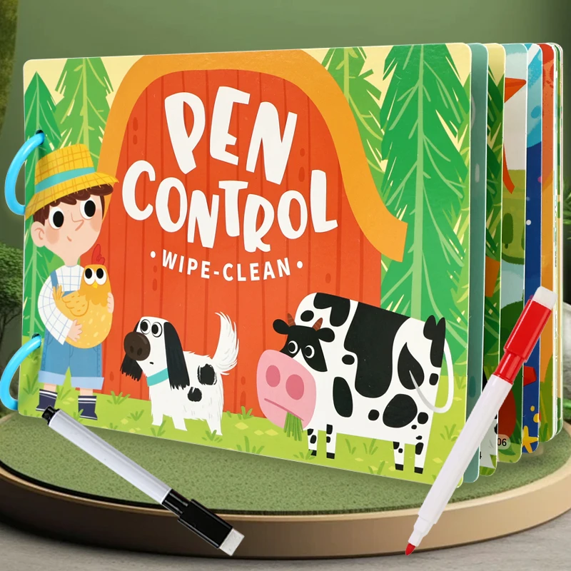 Kinder Montessori Zeichnung Spielzeug Stift Control Training Farbe Form Mathematik Spiel Spiel Set Lernen Aktivitäten Pädagogisches Spielzeug