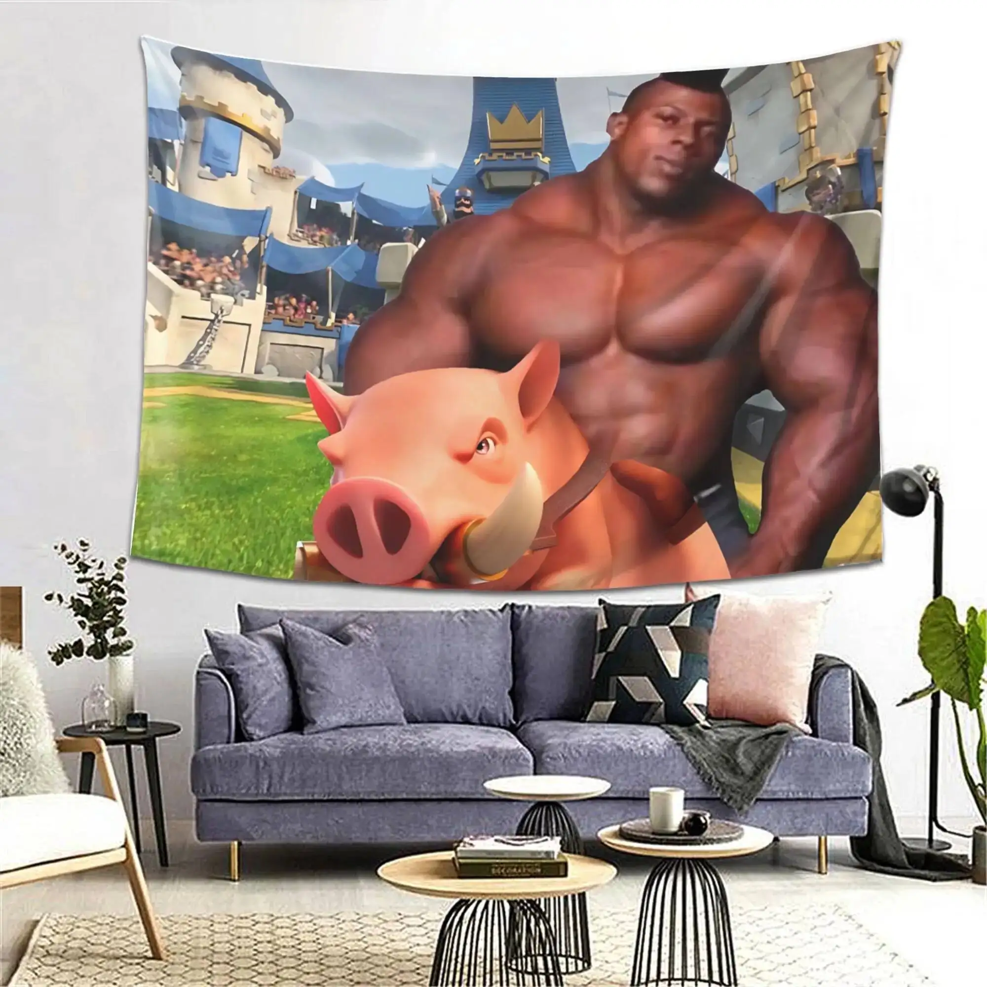 VIKAMA Fashion Trend Hog Rider Creative Design Tapestry Party Atmosphere Home Decoration
