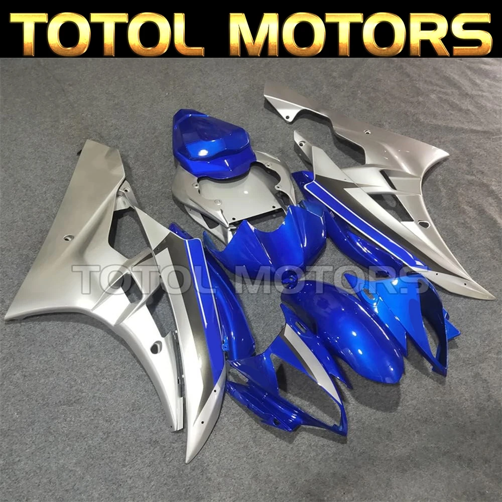 

Motorcycle Fairings Kit Fit For Yzf-R6 2006-2007 Bodywork Set Sliver Blue