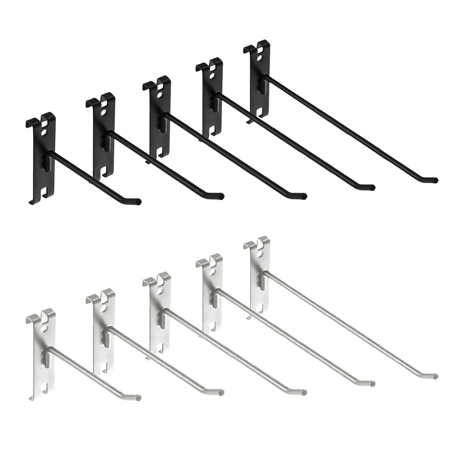 5 Pieces Gridwall Peg Hooks Iron Heavy Duty Hanging Rustproof Multi Use for
