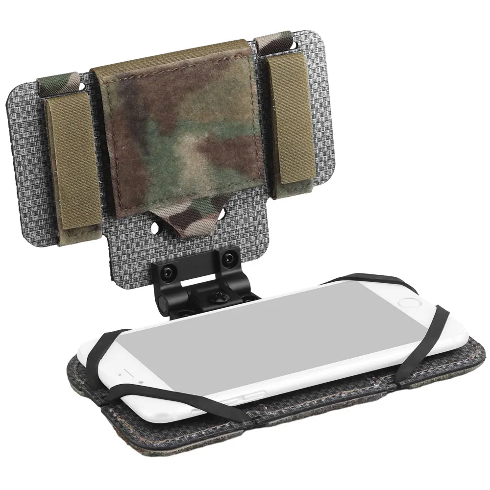 Support pour téléphone portable, pochette d'administration, carte de Navigation, sac pliable Molle pour porte-plaque tactique, gilet de chasse Airsoft, équipement de plate-forme de poitrine