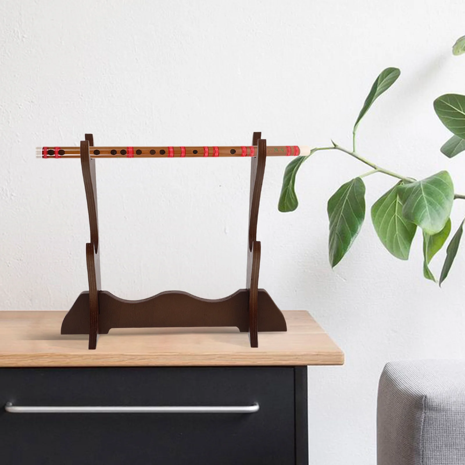 

Flute Placement Rack Desktop Display Holder for Stand Decorative Bracket Woodwind Instrument