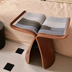 Creative butterfly stool Household minimalist solid wood low seat Nordic Walnut Chair Personalized home shoe changing furniture