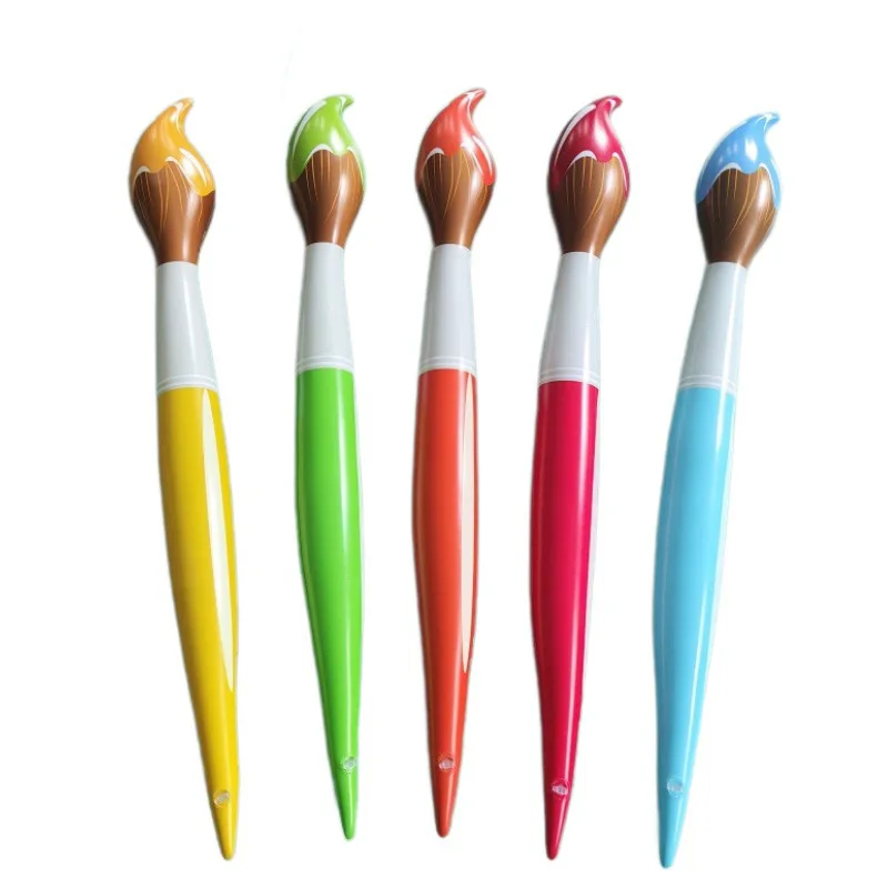 Гигантская кисть, воздушный шар, ПВХ, надувная художественная кисть, школьная вечеринка, фонарик, карандаш, подвесная декоративная ручка для масляной живописи в классе