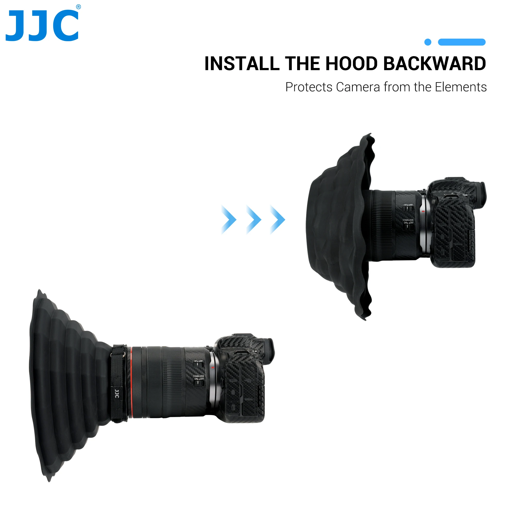 JJC Silicone Lens Hood Fits Lenses 73-88mm Universal Soft Lens Protection Hood Anti Glass Reflection for DSLR Canon Nikon Sony