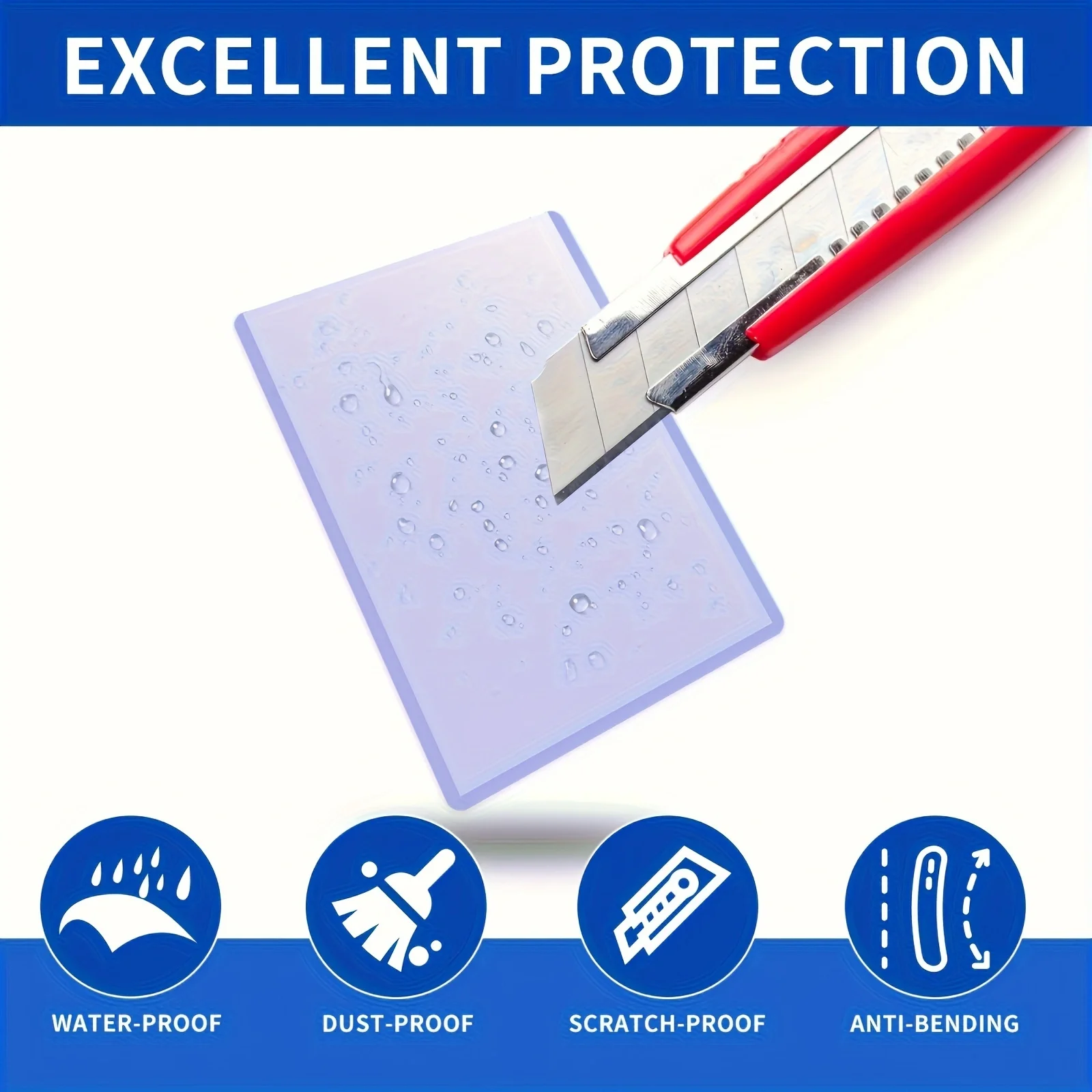 حافظة بطاقات عدد 25/50/100 للبطاقات، حافظة بطاقات بيسبول مقاس 3 × 4 بوصة، واقي بطاقات من البلاستيك الصلب لبطاقات تجارة الألعاب، وبطاقة رياضية #6