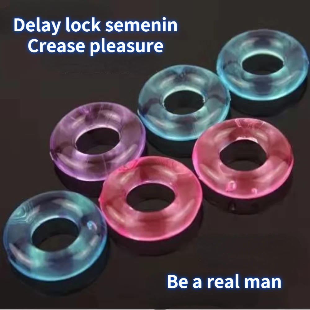 1/5pcs Silicone Durable Penis Ring Adult Men Ejaculation Delay Cock Rubber Rings Penis Enlargement Sex Toys For Male Sex Ring